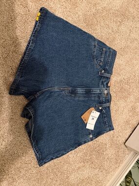 Levi's Dark Blue Denim Cutoff Shorts